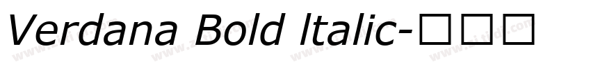 Verdana Bold ltalic字体转换